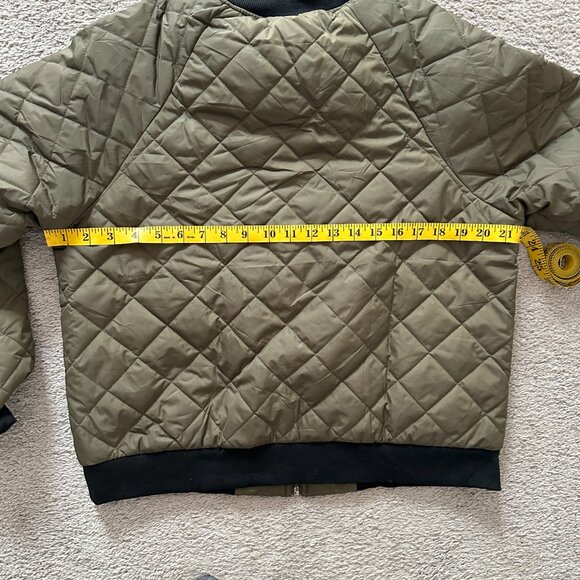 ZEAGOO | Women's Bomber Jacket Quilted Casual Zip Up w Pockets | Green | Size: L - Picture 4 of 11